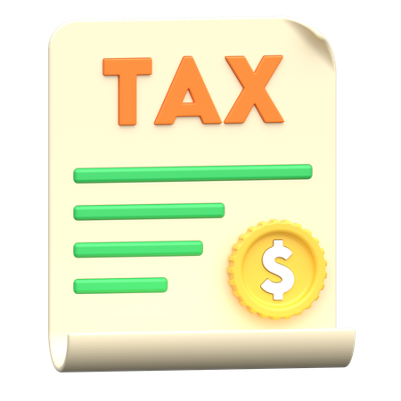 Documento fiscal dinero obligaciones de información financiera  3D Icon