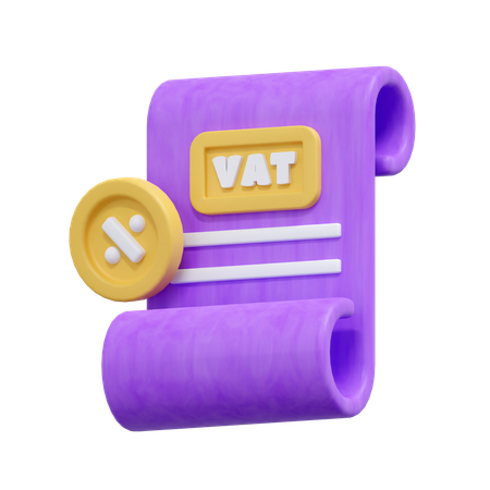 Documento fiscal iva  3D Icon