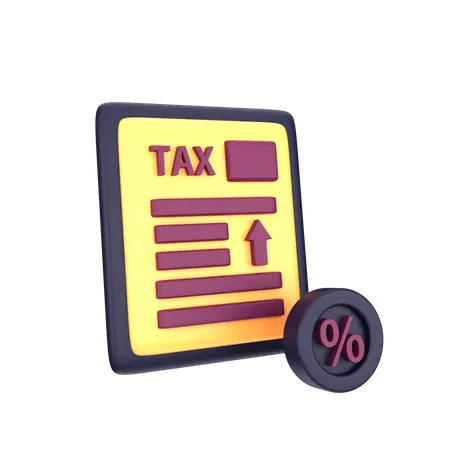 Documento fiscal  3D Icon