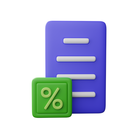 Documento fiscal  3D Icon