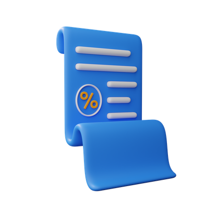 Documento fiscal  3D Icon