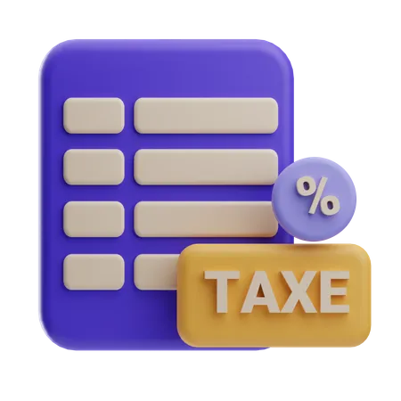 Documento fiscal  3D Icon