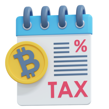 Documento fiscal bitcoin  3D Icon