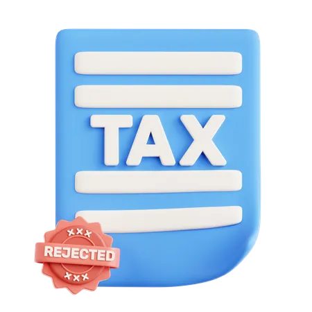 Documento fiscal rechazado  3D Icon