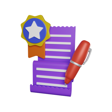 Credencial de documento  3D Icon