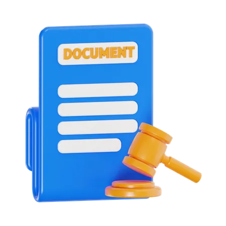 Documento legal  3D Icon