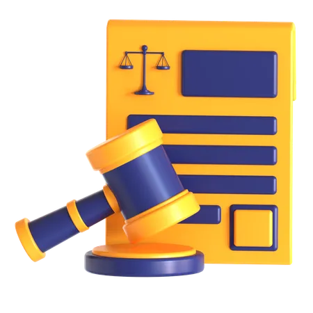 Documento legal  3D Icon