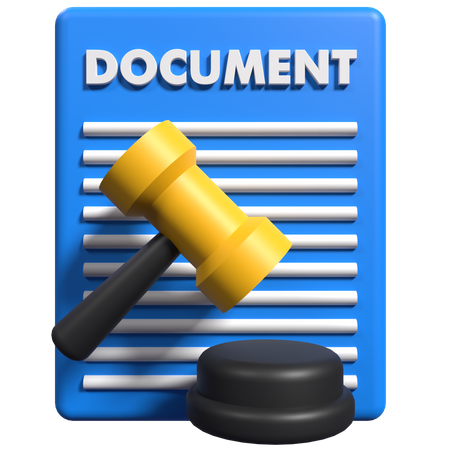 Documento legal  3D Icon