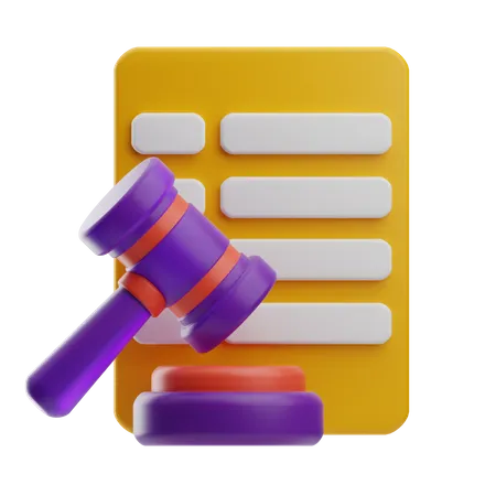 Documento legal  3D Icon