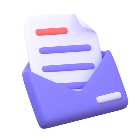 Documento de correio  3D Icon