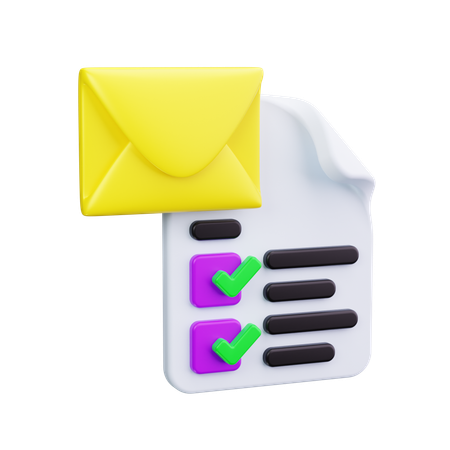 Correo de documentos  3D Icon