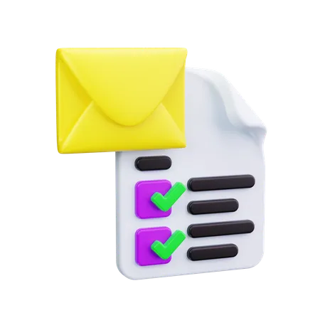 Correo de documentos  3D Icon