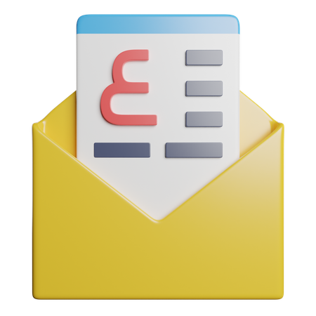 Correio de documento  3D Icon
