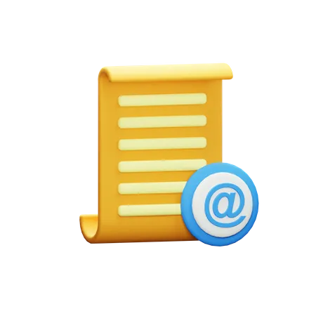 Documento de correio  3D Icon