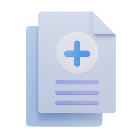 Documento medico  3D Icon