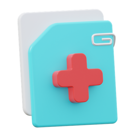 Documento medico  3D Icon