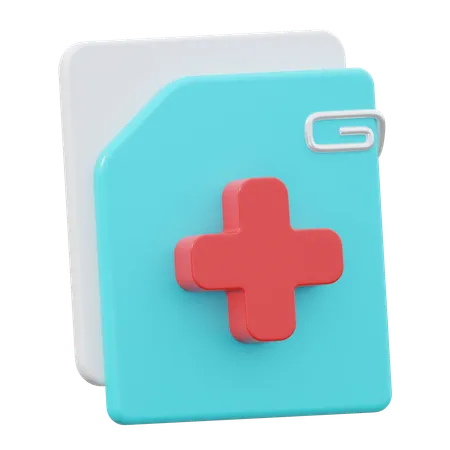 Documento medico  3D Icon