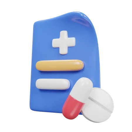 Documento medico  3D Icon