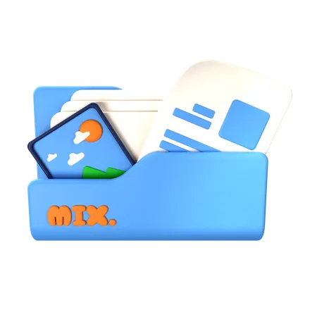 Mezcla de documentos  3D Icon