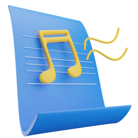 Documento musical  3D Icon