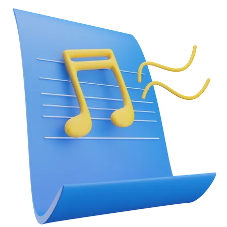 Documento musical  3D Icon