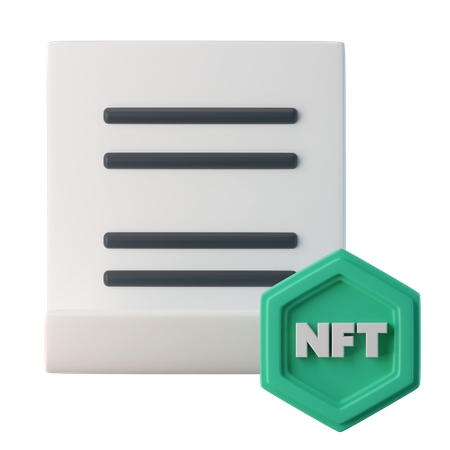 Documento nft  3D Icon