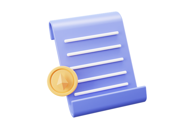 Documento nft  3D Icon
