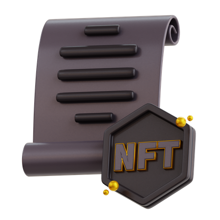 Documento nft  3D Icon