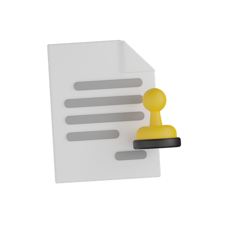 Documento notarial  3D Icon