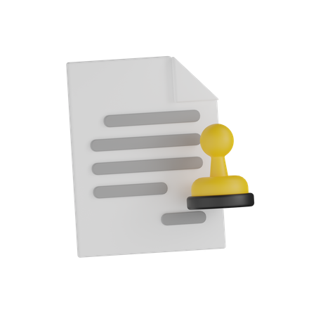 Documento notarial  3D Icon