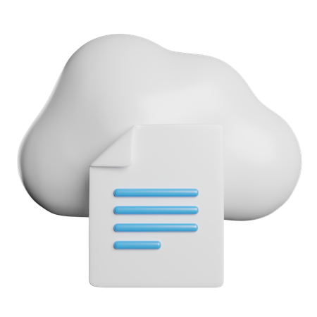 Documento en la nube  3D Icon