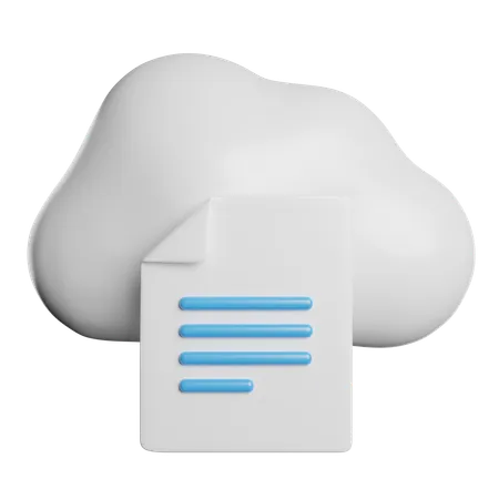 Documento en la nube  3D Icon