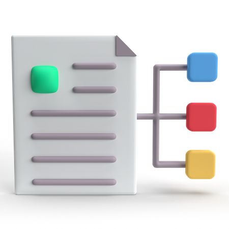 Documento organizado  3D Icon