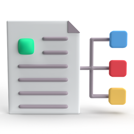 Documento organizado  3D Icon