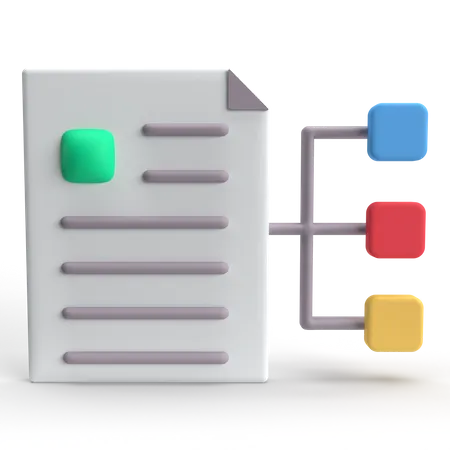 Documento organizado  3D Icon