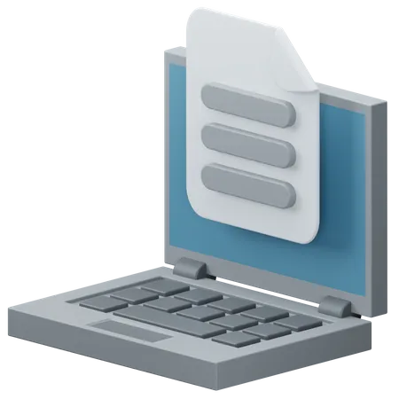 Documento portatil  3D Icon