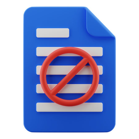 Documento prohibido  3D Icon