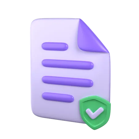 Documento protegido  3D Icon