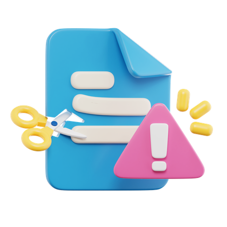 Cortar documento  3D Icon