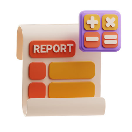 Documento de relatório financeiro  3D Icon