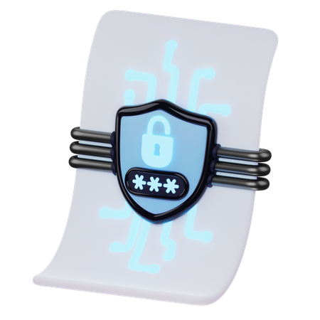 Segurança de documentos  3D Icon