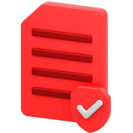 Documento seguro  3D Icon