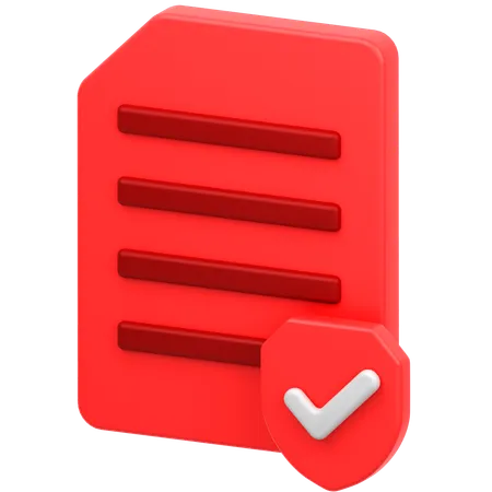 Documento seguro  3D Icon