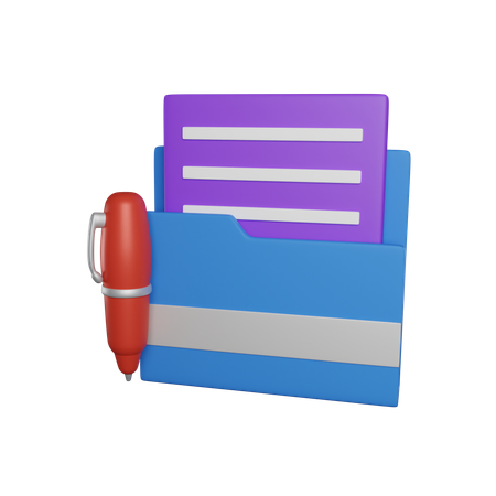 Sinal de documento  3D Icon