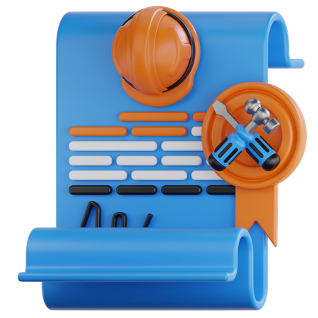 Documento trabalhista  3D Icon