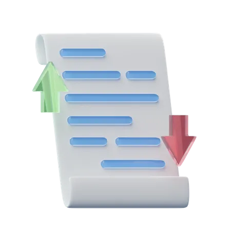 Documento de transferência  3D Icon