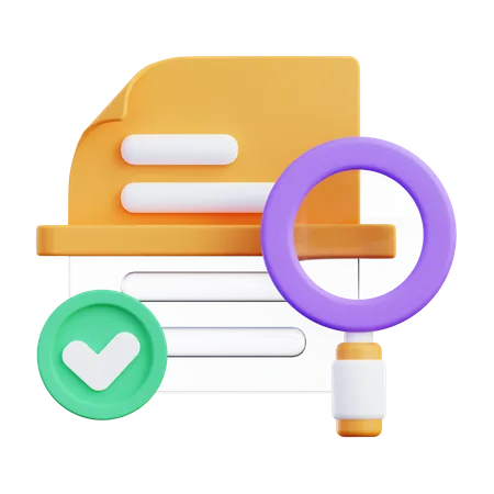 Documento de transparência  3D Icon