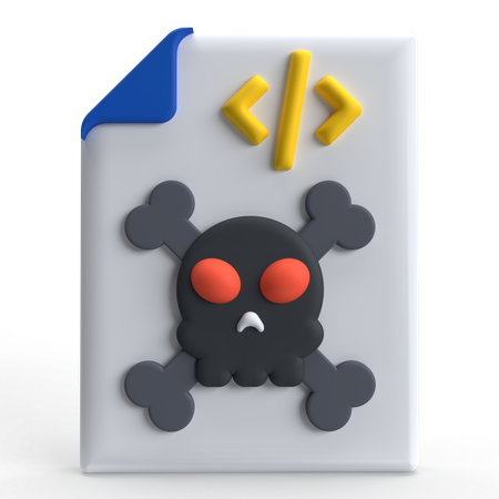 Documento de virus  3D Icon