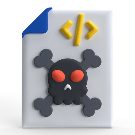 Documento de virus  3D Icon