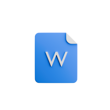 Documento de Word  3D Icon